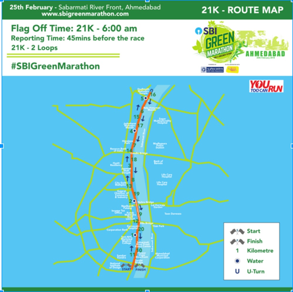 Route Map - Ahmedabad - 21k