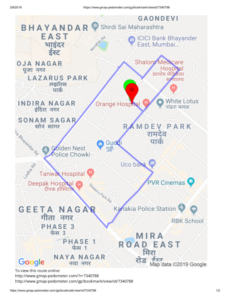 5km route map