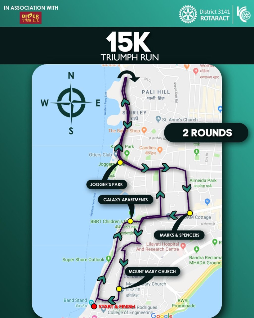 15km route map