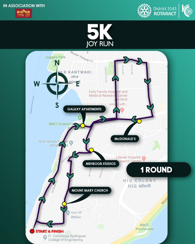 5km route map